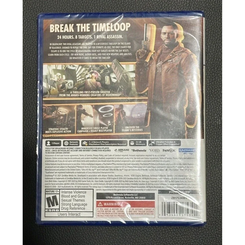 DEATHLOOP FOR PLAYSTATION 5 PS5 BRAND NEW AND FACTORY SEALED!